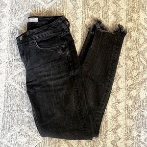 Zara Woman Distressed Black Skinny Jeans | size 4 US